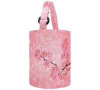 VAPOKF Womens Bucket Handbag, Plum Blossom Pink Canvas Tote Bag Purses Trendy Shoulder Bag