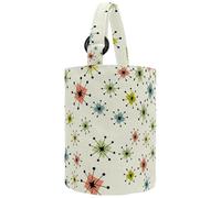 VAPOKF Womens Bucket Handbag, Retro Atom Star Boomering Pattern Canvas Tote Bag Purses Trendy Shoulder Bag