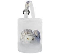 VAPOKF Womens Bucket Handbag, Snowy Owl White Rare Bird Canvas Tote Bag Purses Trendy Shoulder Bag