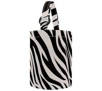 VAPOKF Womens Bucket Handbag, Zebra Skin Stripe Canvas Tote Bag Purses Trendy Shoulder Bag
