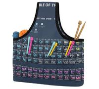 VAPOKF Yarn Storage Bag, Knitting Crochet Tote Bag, Yarn Holder with Pockets for Crocheting, Knitting Accessories (Periodic Table of the Elements Chemistry)