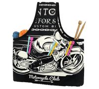 VAPOKF Yarn Storage Bag, Knitting Crochet Tote Bag, Yarn Holder with Pockets for Crocheting, Knitting Accessories (Skull Rider on Classic Motorcycle)