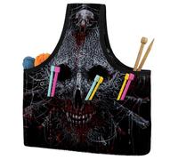 VAPOKF Yarn Storage Bag, Knitting Crochet Tote Bag, Yarn Holder with Pockets for Crocheting, Knitting Accessories (Novelty Skull)