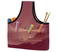 VAPOKF Yarn Storage Bag, Knitting Crochet Tote Bag, Yarn Holder with Pockets for Crocheting, Knitting Accessories (Lighthouse Cove Nautical)