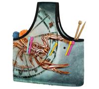 VAPOKF Yarn Storage Bag, Knitting Crochet Tote Bag, Yarn Holder with Pockets for Crocheting, Knitting Accessories (Scorpio Zodiac Sign Horoscope Astrology Symbol)