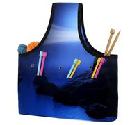 VAPOKF Yarn Storage Bag, Knitting Crochet Tote Bag, Yarn Holder with Pockets for Crocheting, Knitting Accessories (Nautical Lighthouse Cove)