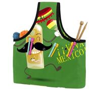 VAPOKF Yarn Storage Bag, Knitting Crochet Tote Bag, Yarn Holder with Pockets for Crocheting, Knitting Accessories (Mexico Day of The Dead)