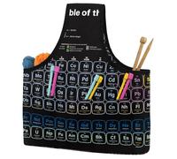 VAPOKF Yarn Storage Bag, Knitting Crochet Tote Bag, Yarn Holder with Pockets for Crocheting, Knitting Accessories (Chemistry Periodic Table of the Elements)