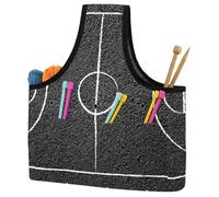 VAPOKF Yarn Storage Bag, Knitting Crochet Tote Bag, Yarn Holder with Pockets for Crocheting, Knitting Accessories (Street Basketball Court Insulated)