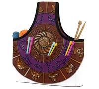 VAPOKF Yarn Storage Bag, Knitting Crochet Tote Bag, Yarn Holder with Pockets for Crocheting, Knitting Accessories (Zodiak Zodiac Sign Metallizer)