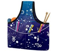 VAPOKF Yarn Storage Bag, Knitting Crochet Tote Bag, Yarn Holder with Pockets for Crocheting, Knitting Accessories (Fragment of Astronomical Celestial Atlas)