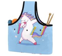 VAPOKF Yarn Storage Bag, Knitting Crochet Tote Bag, Yarn Holder with Pockets for Crocheting, Knitting Accessories (Cute Animal Unicorn)