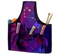 VAPOKF Yarn Storage Bag, Knitting Crochet Tote Bag, Yarn Holder with Pockets for Crocheting, Knitting Accessories (Chinese Zodiac Scorpio)