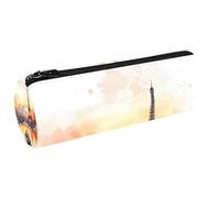 VAPOKF Youngers on The Seine River Canvas Pen Pencil Case Coin Purse Cosmetic Makeup Bag for Student Stationery School Office Storage