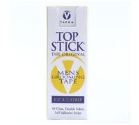 Vapon Topstick - The Original Men's Grooming Tape - 50 Count 1/2" x 3" Double Sided, Self Adhesive, Clear Tape for Toupee and Wig Adhesion - Hypo Allergenic, Waterproof, and Latex Free