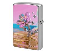 Vapor Mechanical Flower Lighter Case Metal Double-Sided Lighter Cover Pocket Lighters Sleeve Windproof Lighters Accessories for Men Women
