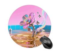 Vapor Mechanical Flower Mouse Pad Non-Slip Rubber Base Mouse Mat Smooth Surface Stitched Edges Mousepad Aesthetic Durable Compatible with All Mice for Office & Gaming, Desk Accessory