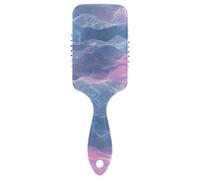 Vapor Wave Style Water Blue Purple cute brush for curly haired head massager for straight hair with Ergonomic handle cepillo para cabello de mujer