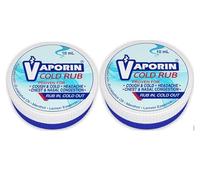 Vaporin Cold rub - 10ml x 2 -Vapour Rub - Back Throat and Nose - Decongestant - for Clear Breathing - Travel Friendly Pocket Packs