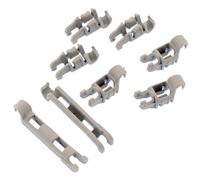 Vaporly UK Bearing Brackets Set for Spiked Rows for Bosch Siemens 00611472 611472 Bearing Clips Attachment Folding Spiked Row for Lower Basket Dishwasher insert clip set