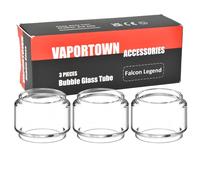 Vaportown 3X Spare Bubble Glass Tube for Horizon Falcon Legend Tank Transparent Replacement Extension Bulb Glass for HorizonTech Falcon Legend Sub ohm Tank