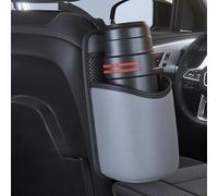 VAPORVERSE 1Pc Car Cup Holder for Hummer H3 Alpha Premium Leather Hanging Organizer Multipurpose Storage Pouch Seat Side Bag,Grey