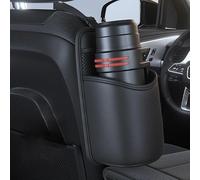 VAPORVERSE 1Pc Car Cup Holder for Subaru Outback IV (BR) 2010-2014 Premium Leather Hanging Organizer Multipurpose Storage Pouch Seat Side Bag,Black