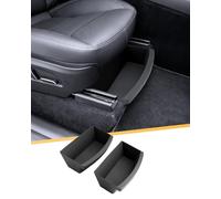 VAPORVERSE 2 Pcs Under Seat Storage Box for Tesla Model S 2012-2016, Hidden Organizer Tray Underneath Front Driver Passenger Seat Interior Accessories