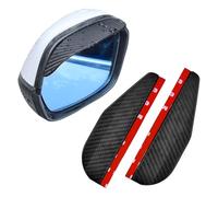 VAPORVERSE 2 Pcs Wing Mirror Rain Visors for Ford Focus Turnier 4 (IV) HP I 2018-2024, Rearview Mirror Rain Guard PVC Carbon Fibre Flexible Weather Shield Cover Trim