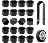 VAPORVERSE 20 Pcs Wheel Nut Covers for FIAT Panda Hybrid City Cross 2021-2024, Tyre Nut Covers for Cars Hexagonal Tire Nut Covers with Removal Tool Wheel Nut Protectors,17mm