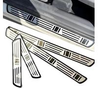 VAPORVERSE 4 Pcs Door Sill Protector for VW T ROC Crossover SUV/T ROC R-Line 2018-2024, Sleek Scratch Resistant Auto Threshold Protection Trim and Metallic Car Entry Guard Accessories