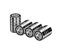 VAPORVERSE 4 Pieces Car Tyre Valve Caps for MG 4 EV 2022-, Dust Caps for Car Tyres Tyre Wheel Valve Caps Dust Caps Tire Stem Covers,Silver