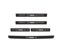 VAPORVERSE 5PCS Car Door Sill Protector Strips, Carbon Fiber Threshold Protective Film for Mazda 6 III Sedan 2018+, Kick Plate Cover Sticker, Door Edge Protection Decorate
