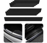 VAPORVERSE 9 Pcs Car Door Sill Protector Strips for Alfa Romeo Giulia Stelvio 159 147 156 166, Carbon Fiber Threshold Protective Film Kick Plate Cover Sticker Protection Elcome Pedal