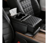 VAPORVERSE Car Armrest Cover for Mazda 2 2022-2025, Centre Console Cushion Memory Foam Pad Vehicle Elbow Support Auto Interior Protector Mat Liner Black
