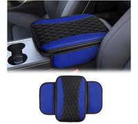 VAPORVERSE Car Armrest Cushion for VW Golf VII Variant 2017-2020 | Centre Console Pad PU Leather Waterproof Interior Protection Cushion Car Decor Accessories Blue