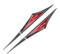 VAPORVERSE Car Emblem Decal Badge for Dacia Duster 2WD 2017-2020, Emblems Decals Sticker Badge Decoration Accessories Replacement Logo Car Accessories,Black-Red