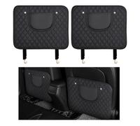 VAPORVERSE Car Seat Back Anti Kick Mat for Hyundai Kona Hybrid/N Line/EV Electric 2017-2022 2023, Car Seat Backrest Pads with Pocket Wear-Resistant Leather Auto Backrest Protectors 2PCS,Black