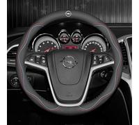 VAPORVERSE Microfiber Leather Car Steering Wheel Cover for Opel Adam Antara Astra J K L Combo Corsa D E F Crossland X, Non-Slip Breathable Protector Sporty Design,A