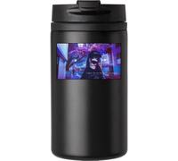 Vaporwave Aesthetic Anime This is Not Happiness You Wished for Coffee Cup Travel Mug for Hot & Cold Drinks Double Walled Thermal Mug with Leakproof Lid Black