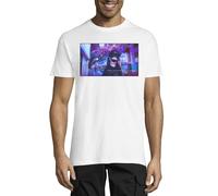 Vaporwave Aesthetic Anime This is Not Happiness You Wished for Crew Neck Cotton Men's T-Shirt White Small