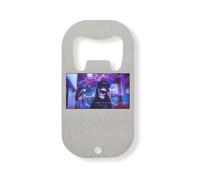 Vaporwave Aesthetic Anime This is Not Happiness You Wished for Stainless Steel Bottle Opener Silver