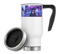 Vaporwave Aesthetic Anime This is Not Happiness You Wished for Vacuum Insulated Thermal Travel Coffee Mug 480ml White