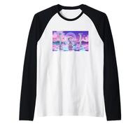Vaporwave Aesthetic - Trippy Vapor Wave Raglan Baseball Tee