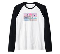 Vaporwave Aesthetic - Trippy Vapor Wave Raglan Baseball Tee