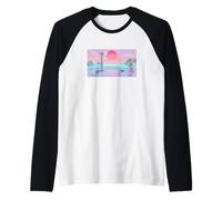 Vaporwave Aesthetic - Trippy Vapor Wave Raglan Baseball Tee