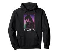 Vaporwave Anime Girl Glitch Aesthetic Sad Girl Synthwave Pullover Hoodie