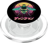 Vaporwave Bee Retro Futuristic Art PopSockets PopGrip for MagSafe