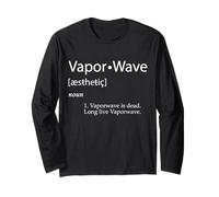 Vaporwave Definition Retro Aesthetic Music Meme Vaporwave Long Sleeve T-Shirt