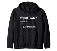 Vaporwave Definition Retro Aesthetic Music Meme Vaporwave Zip Hoodie